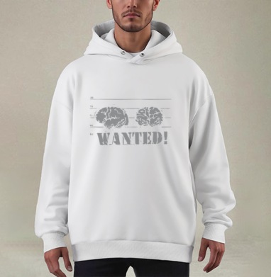 WANTED! - Купить мужские худи оверсайз mono ДеньСвятогоПатрика в Москве, цена мужских худи оверсайз mono  с прикольными принтами - магазин дизайнерской одежды Maryjane