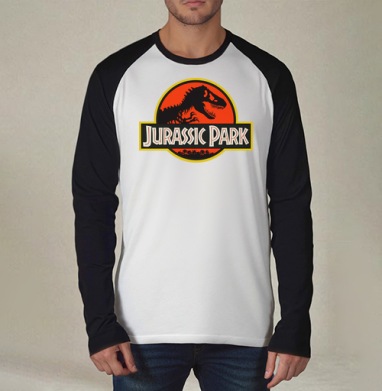Jurassic Park Парк Юрского Периода, Футболка длинный рукав / Мужчинам / Реглан / Принт