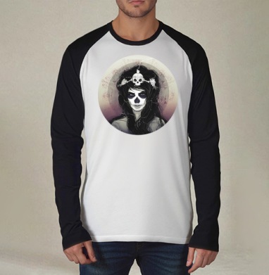 Santa Muerte, Футболка длинный рукав / Мужчинам / Реглан / Принт