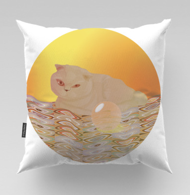 Majestic Cat Seer / Величественный Кот Провидец за мистической сферой - Магазин футболок mastoidishka - Дизайнерские принты, Подушки
