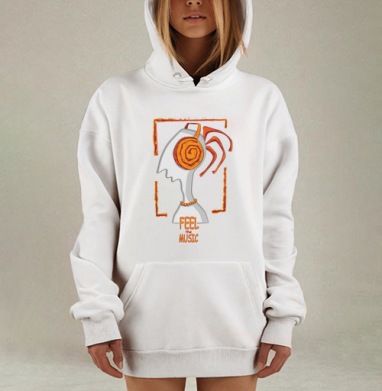 Почувствуй музыку, Hoodie Mjhigh Dig, оверсайз, утепленная