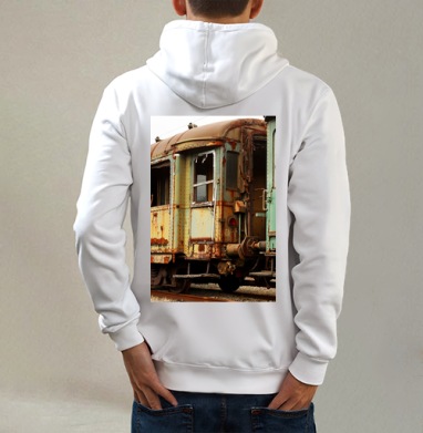 artep_ru___train, Толстовка на молнии, печать на спине. муж. белая v3 320гр