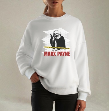 MARX PAYNE, Свитшот оверсайз белый женский