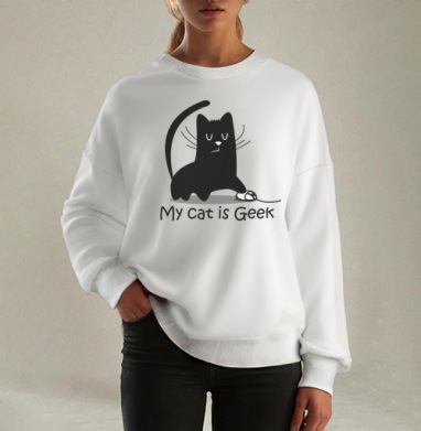 My cat is Geek - Магазин футболок ToyFish - Дизайнерские принты