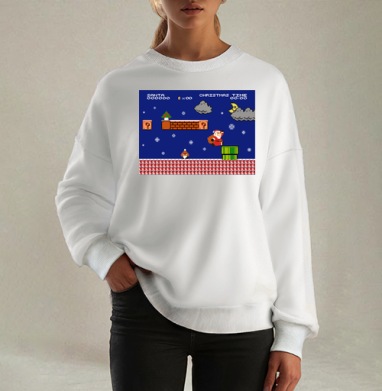 Santa Mario, Свитшот оверсайз белый женский