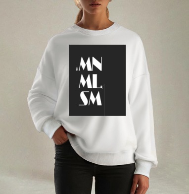 Minimalism рыбалка человек удочка с удочкой, Свитшот оверсайз белый женский