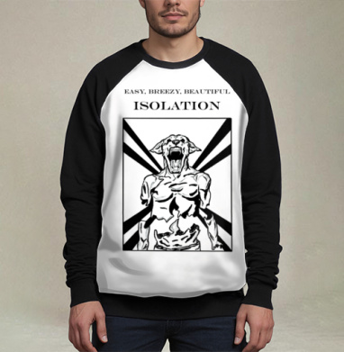 Звероподобное Существо Реет Изоляция, Свитшот мужской 3D / хлопок