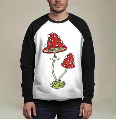 Mushrooms Грибочки, Свитшот мужской 3D / хлопок