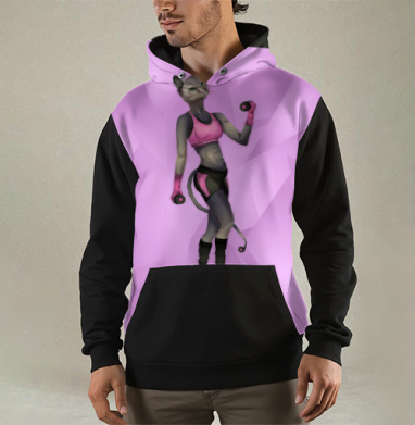 Спортивная кошка, Толстовка мужская Regular 3D