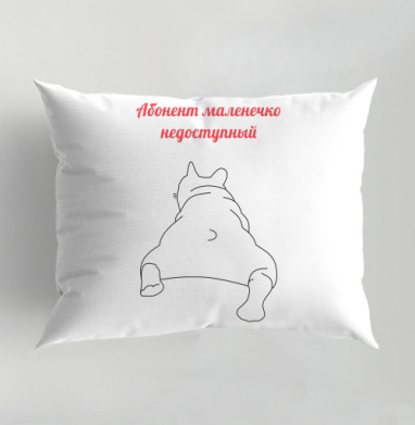 Ленивый питомец на отдыхе абонент маленечко недоступный, Подушка декоративная 50х70 см
