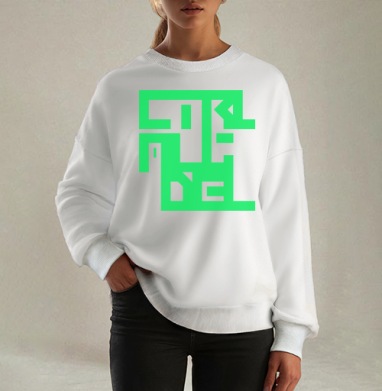 Ctrl+Alt+Del #1 / Ctrl+Alt+Del №1, Свитшот оверсайз белый женский