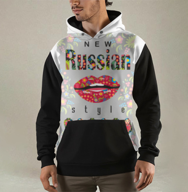 Яркий New Russian Style с матрёшками и росписью, Толстовка мужская Regular 3D
