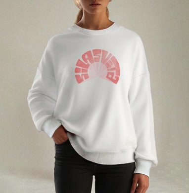 Sila Sveta логотип, Свитшот оверсайз белый женский