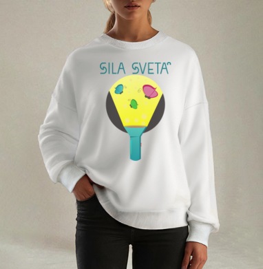 Sila Sveta / Сила Света, Свитшот оверсайз белый женский