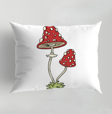 Mushrooms Грибочки, Подушка декоративная 50х70 см