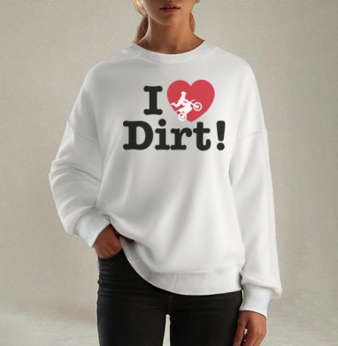 Футболка I ❤️ Dirt – страсть к мотокроссу и грязи - Cannibal Racing Crew