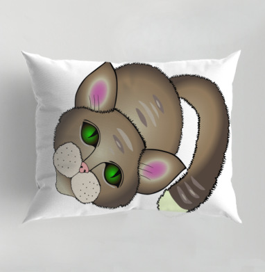 Cute cat / Милый котенок, Подушка декоративная 50х70 см