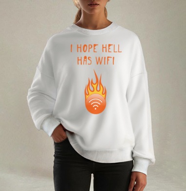 Flame WiFi / Адское пламя с Wi-Fi - Магазин футболок wwwmarika - Дизайнерские принты