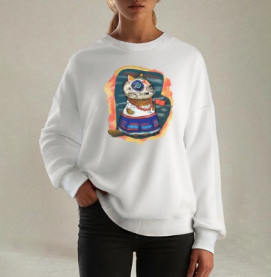 Кошка в мексиканском костюме Viva la Frida - Магазин футболок Gattino
