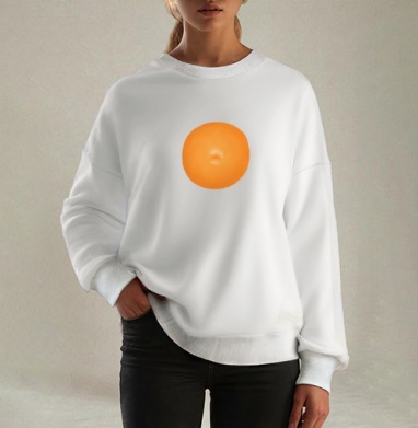 Orange (Живая Азбука), Свитшот оверсайз белый женский