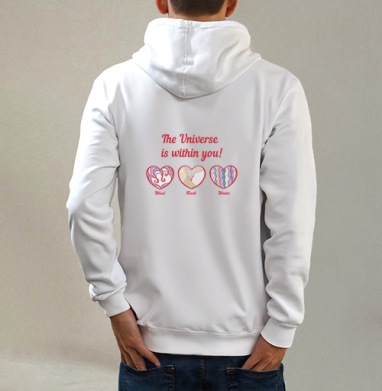 Холодное сердце, Толстовка на молнии, печать на спине. муж. белая v3 320гр