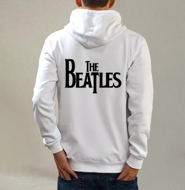 Футболки групп The Beatless, Толстовка на молнии, печать на спине. муж. белая v3 320гр