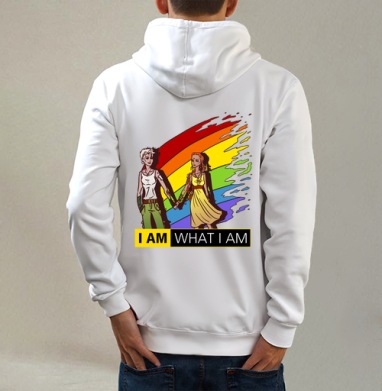 Футболка с радужным принтом «I AM WHAT I AM» - Arde was here
