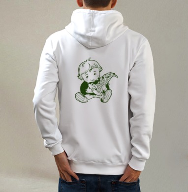 Vintage boy hugging pizza / Винтажный мальчик обнимает большой кусок пиццы - Магазин футболок l-and-ms
