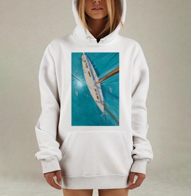 Каникулы на яхте, Hoodie Mjhigh Dig, оверсайз, утепленная