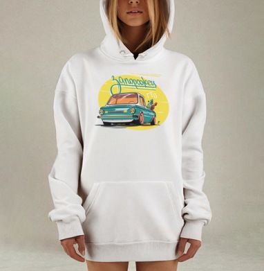 Ностальгия и скейтбординг на Запорожце, Hoodie Mjhigh Dig, оверсайз, утепленная