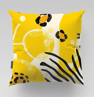 Abstract Animal Safari - Абстрактное сафари животных дикая природа африки, Подушка велюр плюшевая 45х45
