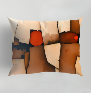 Urban Abstract Collage / Городской коллаж в стиле абстракции, Подушка декоративная 50х70 см