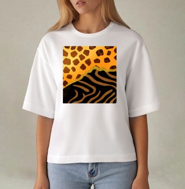 Golden animal print / Золотой анималистичный паттерн зебры и жирафа - Магазин футболок RazzhivinaKs - Дизайнерские принты