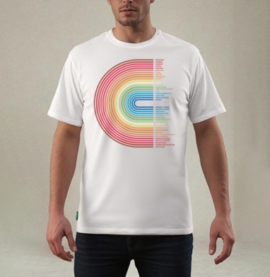 Rainbow Gradient Colors – Радужный Градиент Цветов, Футболка мужская REGULAR белая