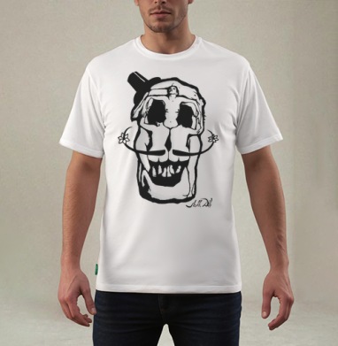 Dali Skull, Футболка мужская REGULAR белая