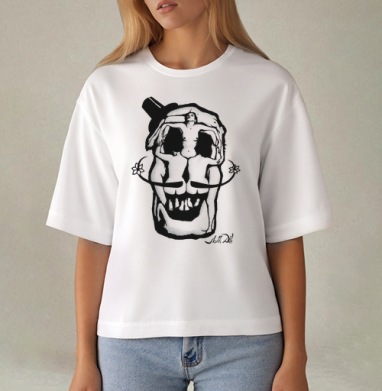 Dali Skull, Футболка женская оверсайз Mido