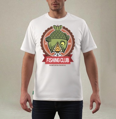 Fishing Club, Футболка мужская REGULAR белая