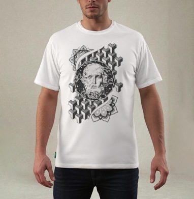 Космический мужик, Футболка мужская REGULAR белая