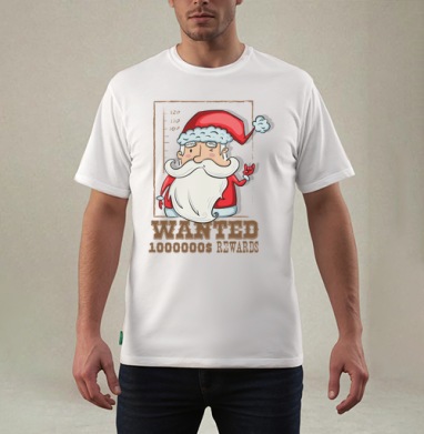 Santa wanted, Футболка мужская REGULAR белая