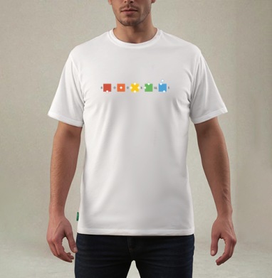 Цветные Геометрические Формы Слово Вообще, Футболка мужская REGULAR белая