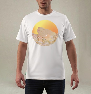 Majestic Cat Seer / Величественный Кот Провидец за мистической сферой, Футболка мужская REGULAR белая