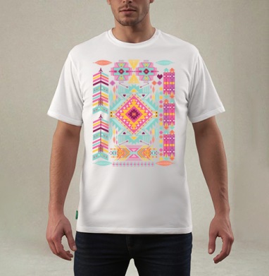 Trendy tribal ornament, Футболка мужская REGULAR белая