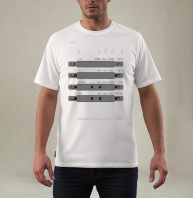 Compact Cassette Компакт кассета типы и характеристики магнитных лент - Магазин футболок NVbR - Дизайнерские принты