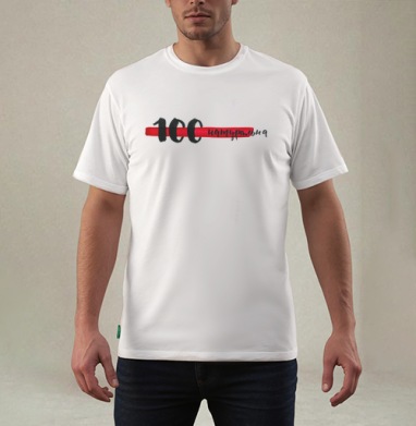100% натуральна, Футболка мужская REGULAR белая