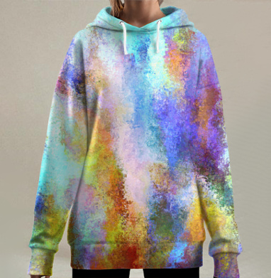Акварельная осень, Hoodie Long Oversize 3D