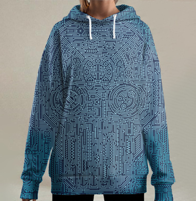 Цифроголовый, Hoodie Long Oversize 3D