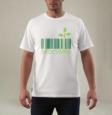 ЭКОСУМКА, Футболка мужская REGULAR белая