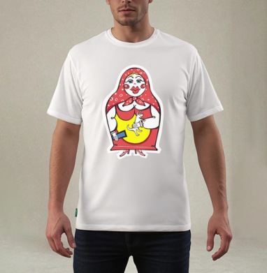 О, матрешка, Футболка мужская REGULAR белая