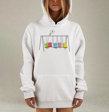 Party, Hoodie Mjhigh Dig, оверсайз, утепленная