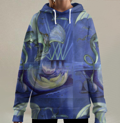 Полет дракона, Hoodie Long Oversize 3D